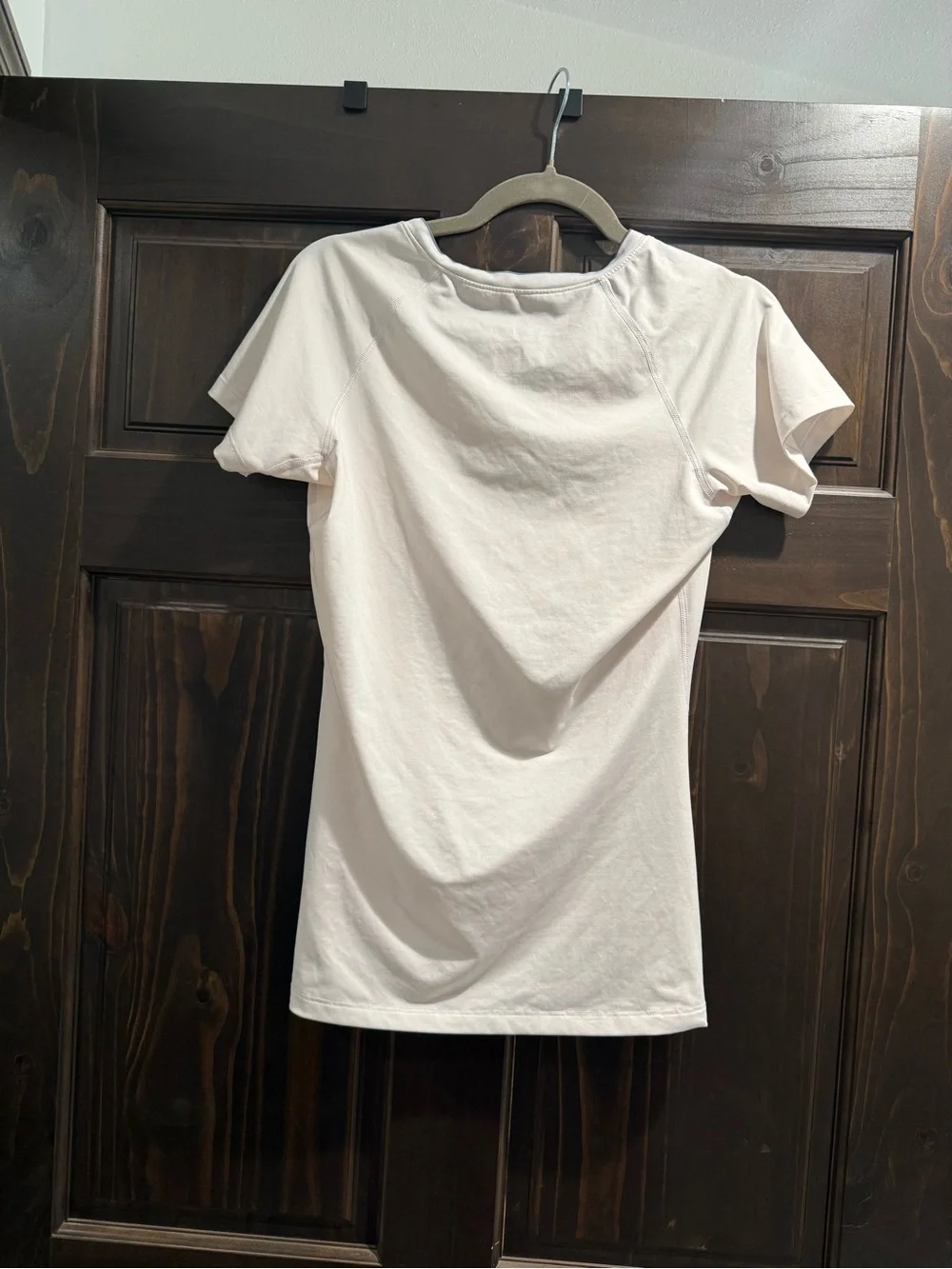 Nike White Short-Sleeve V-Neck Dri-FIT Athletic Tee